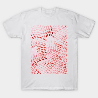 Watercolor dotted lines - red T-Shirt